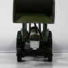EXCAVADORA MILITAR DE SEGUNDA MANO CON ALGUNDAS SEÑALES DE USO A ESCALA APROXIMADA 1/64. VISTA FRONTAL.
