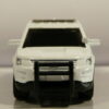 COCHE DE POLICIA SHERIFF TODOTERRENO 4X4 NUEVO A ESCALA APROXIMADA 1/64. VISTA FRONTAL.