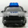 COCHE DE POLICIA NUEVO A ESCALA APROXIMADA 1/64. VISTA INFERIOR. VISTA FRONTAL.