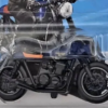 MOTO NUEVA EN MINIATURA A ESCALA APROXIMADA 1/64.