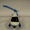 HELICOPTERO DE POLICIA, VEHICULO DE SEGUNDA MANO EN BUEN ESTADO GENERAL A ESCALA APROXIMADA 1/64. VISTA FRONTAL.