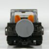 TODOTERRENO 4X4 DE SEGUNDA MANO EN MINIATURA SIN APENAS SEÑALES DE USO Y BUEN ESTADO GENERAL, SIN BLISTER. ESCALA APROXIMADA 1/64. VISTA TRASERA.