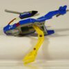 HELICOPTER DE RESCATE EN MINIATURA DE SEGUNDA MANO, CON ALGUNAS SEÑALES DE USO Y BUEN ESTADO GENERAL, SIN BLÍSTER. VISTA TRASERA. VISTA INFERIOR BRAZO DESPLEGADO.