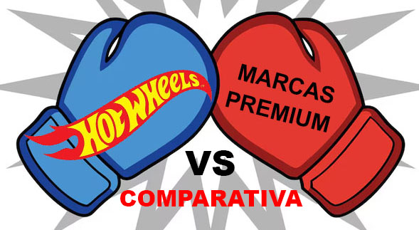 COMPARATIVA DE COCHES A ESCALA 1/64 HOT WHEELS LINEA BASICA VS MARCAS PREMIUM