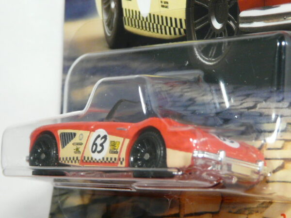 COCHE CLÁSICO DEPORTIVO DESCAPOTABLE NUEVO EN MINIATURA A ESCALA APROXIMADA 1/64. VISTA TRASERA.